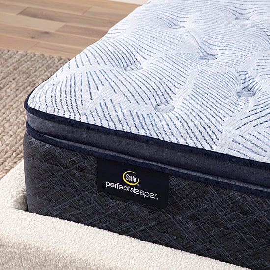 Serta Perfect Sleeper Blue Lagoon Nights 14.5" Plush Pillow Top - Mattress + Box Spring