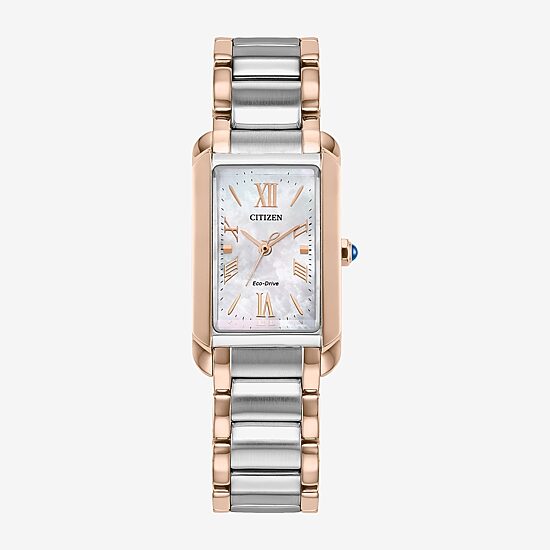 Citizen Bianca Womens Two Tone Stainless Steel Bracelet Watch Ew5624-54y