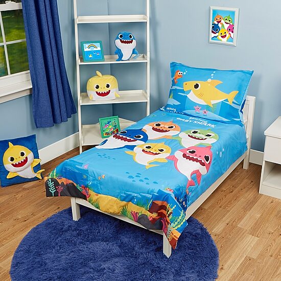 Stevens Baby Boom 4-pc. Baby Shark Toddler Bedding Set