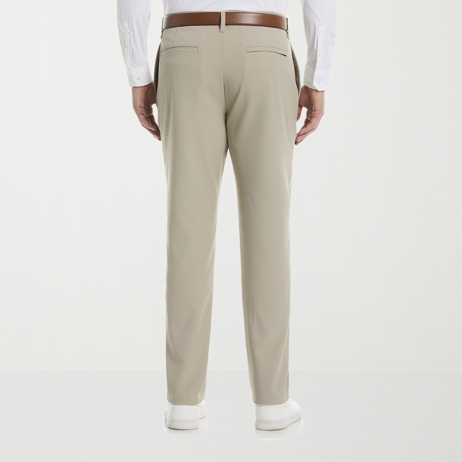 Savane Techworks Performance Mens Straight Fit Dress Flat Front Pant