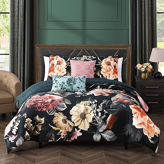 Bebejan Botanical Bird 5-pc. Midweight Reversible Comforter Set