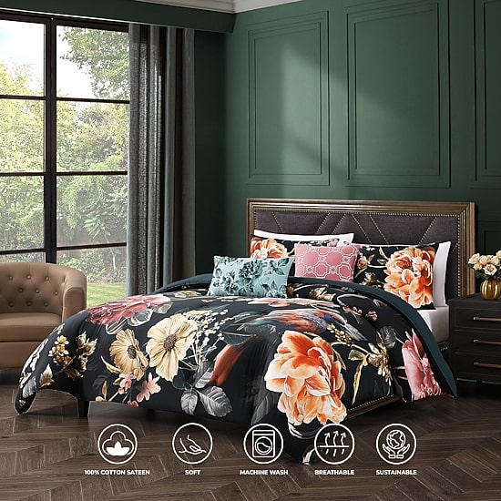 Bebejan Botanical Bird 5-pc. Midweight Reversible Comforter Set
