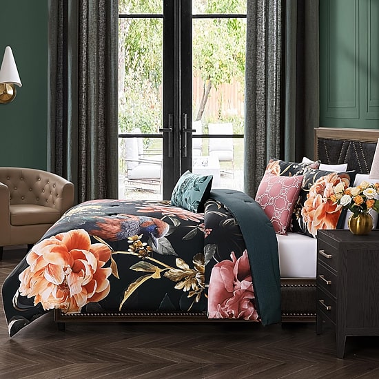 Bebejan Botanical Bird 5-pc. Midweight Reversible Comforter Set
