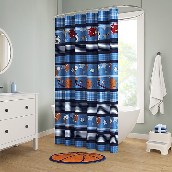 INK+IVY Kids All Star Sports Shower Curtain