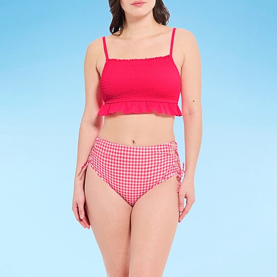 Decree Womens Adjustable Straps Juniors Bralette Bikini Swimsuit Top