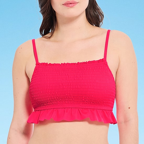 Decree Womens Adjustable Straps Juniors Bralette Bikini Swimsuit Top