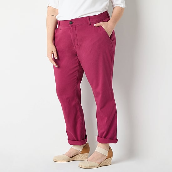 St. John's Bay Womens Plus Straight Mid Rise Pant