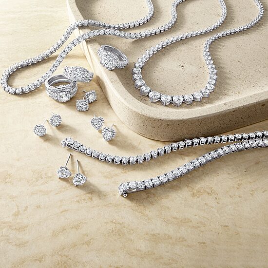 DiamonArt® 10 CT. T.W. Cubic Zirconia Earring and Bracelet Set