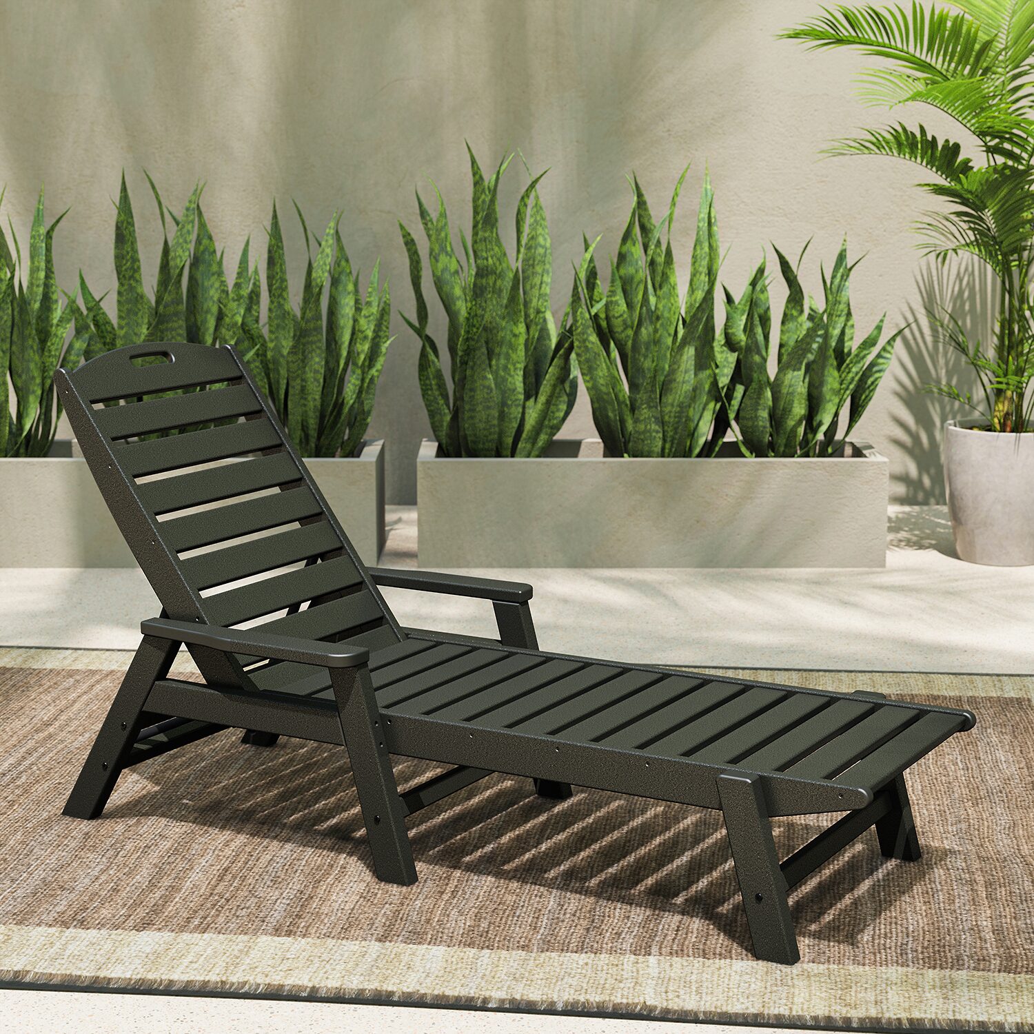 POLYWOOD® Nautical Chaise with Arms