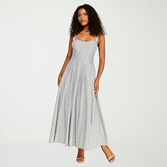 Premier Amour Womens Sweetheart Neck Sleeveless Maxi Dress