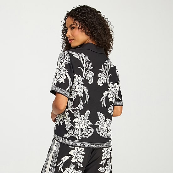 Premier Amour Womens Short Sleeve Blouse