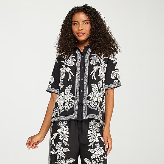 Premier Amour Womens Short Sleeve Blouse
