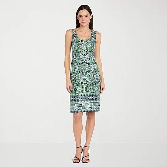 R & M Richards Womens Medallion Jacket Dress
