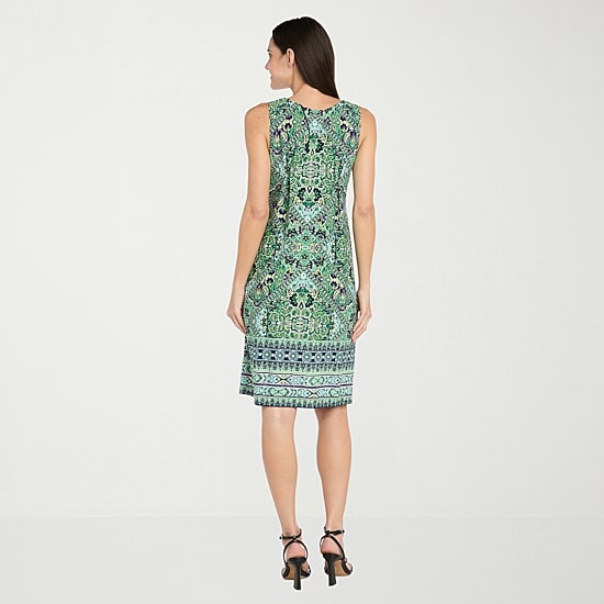 R & M Richards Womens Medallion Jacket Dress