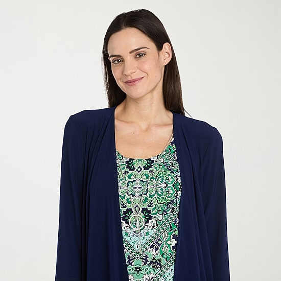 R & M Richards Womens Medallion Jacket Dress