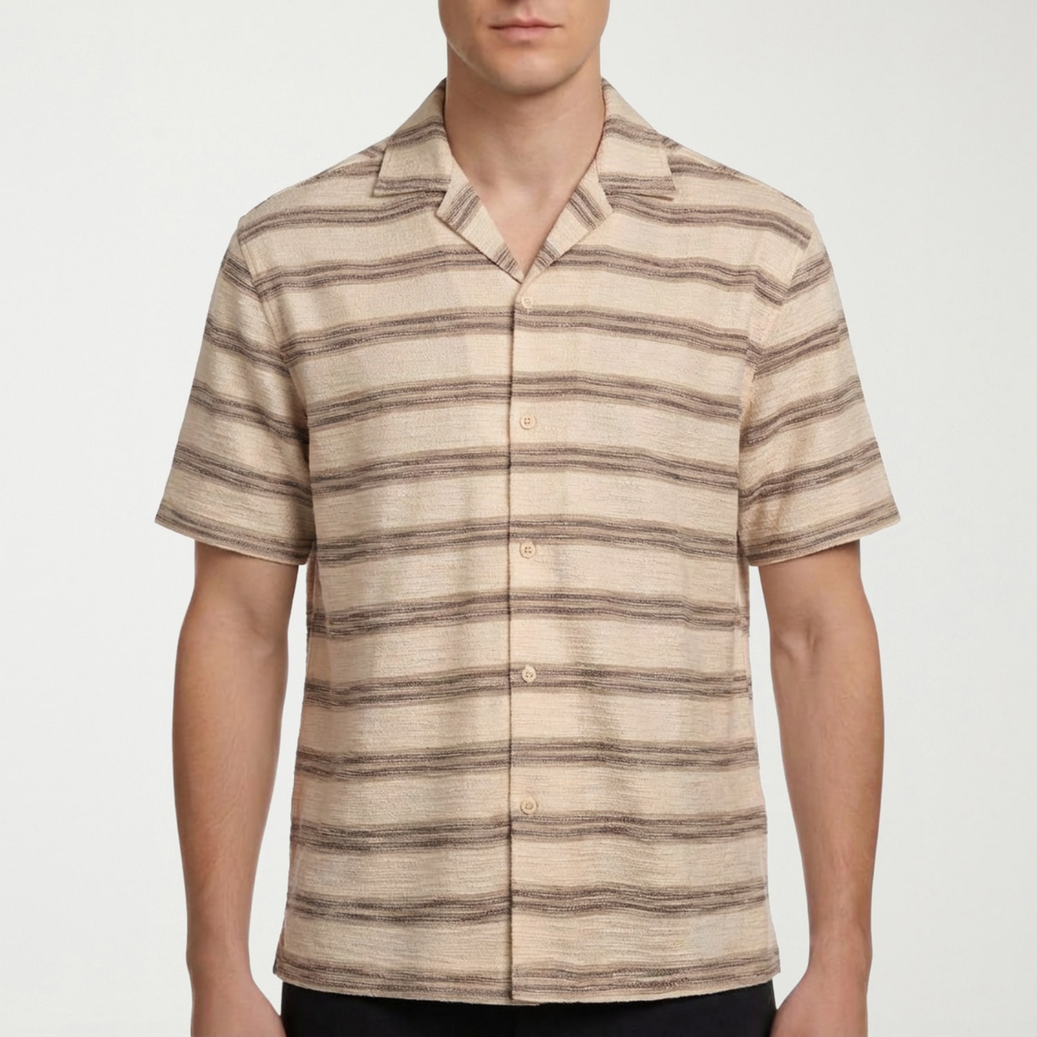 Report Collection Knit Mens Short Sleeve Camp Shirt