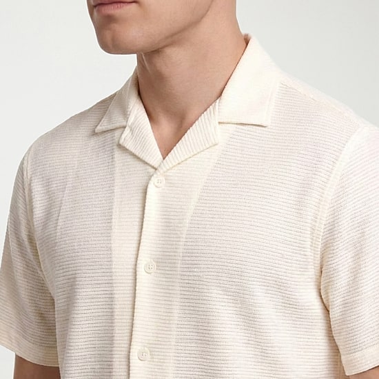 Report Collection Knit Mens Short Sleeve Camp Shirt