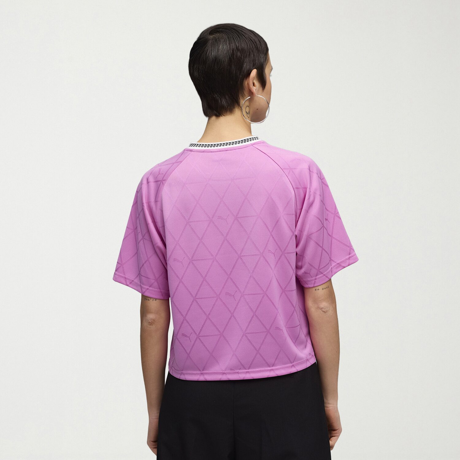 PUMA Jersey Womens Crew Neck Short Sleeve Active Crop Top