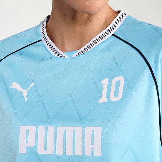 PUMA Jersey Womens Crew Neck Short Sleeve Active Crop Top
