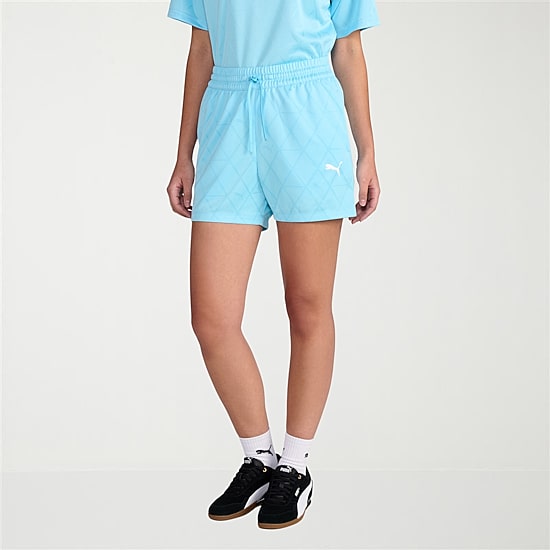 PUMA Womens 4" High Rise Adjustable Waist Drawstring Waist Soccer Short