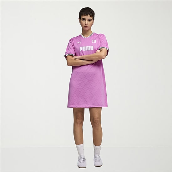PUMA Jersey Womens Short Sleeve Active Shirt Dress