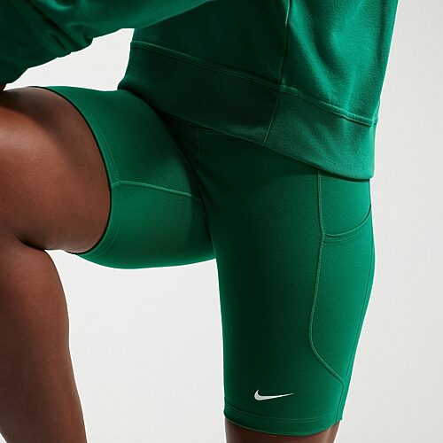 Nike Womens 8" High Rise Stretch Fabric Moisture Wicking Bike Short, Medium, Green