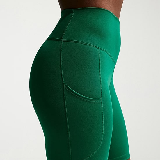 Nike Womens 8" High Rise Stretch Fabric Moisture Wicking Bike Short