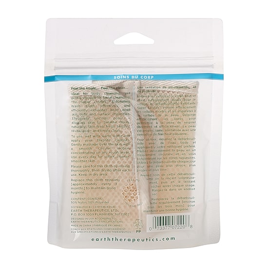 Earth Therapeutics Exfoliating Loofah Washcloth Loofah Sponge