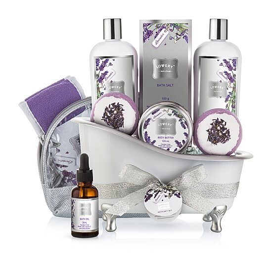 LOVERY™ Lavender Home Spa Bath Set - 9pc Body Care Kit