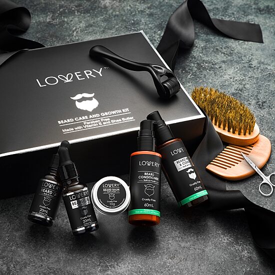 LOVERY™ Men'S 12-Pc. Beard Grooming & Growth Kit Beard Trimming Gift Set