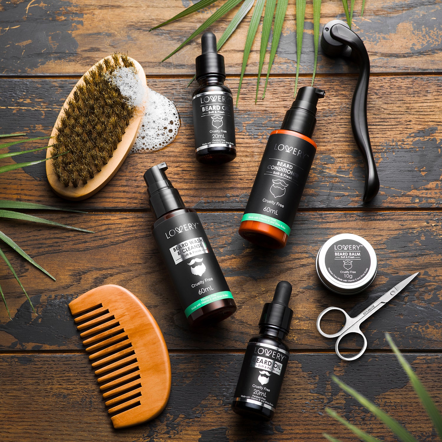LOVERY™ Men'S 12-Pc. Beard Grooming & Growth Kit Beard Trimming Gift Set