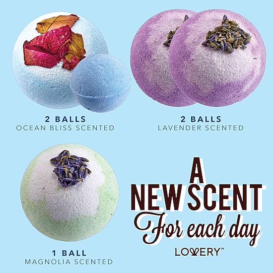LOVERY™ Variety Bath Bombs Basket - 17pc Home Bath Gift Set