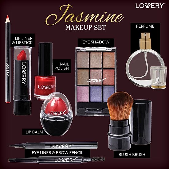 LOVERY™ Floral Jasmine Bath, Spa And Makeup Set