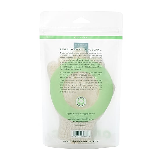 Earth Therapeutics Exfoliating Gloves Buff Skin Loofah Sponge