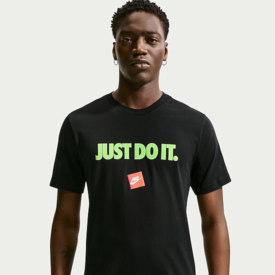 Nike Just Do It Mens Crew Neck Short Sleeve Classic Fit Graphic T-Shirt