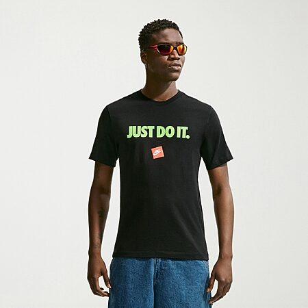 Nike Just Do It Mens Crew Neck Short Sleeve Regular Fit Graphic T