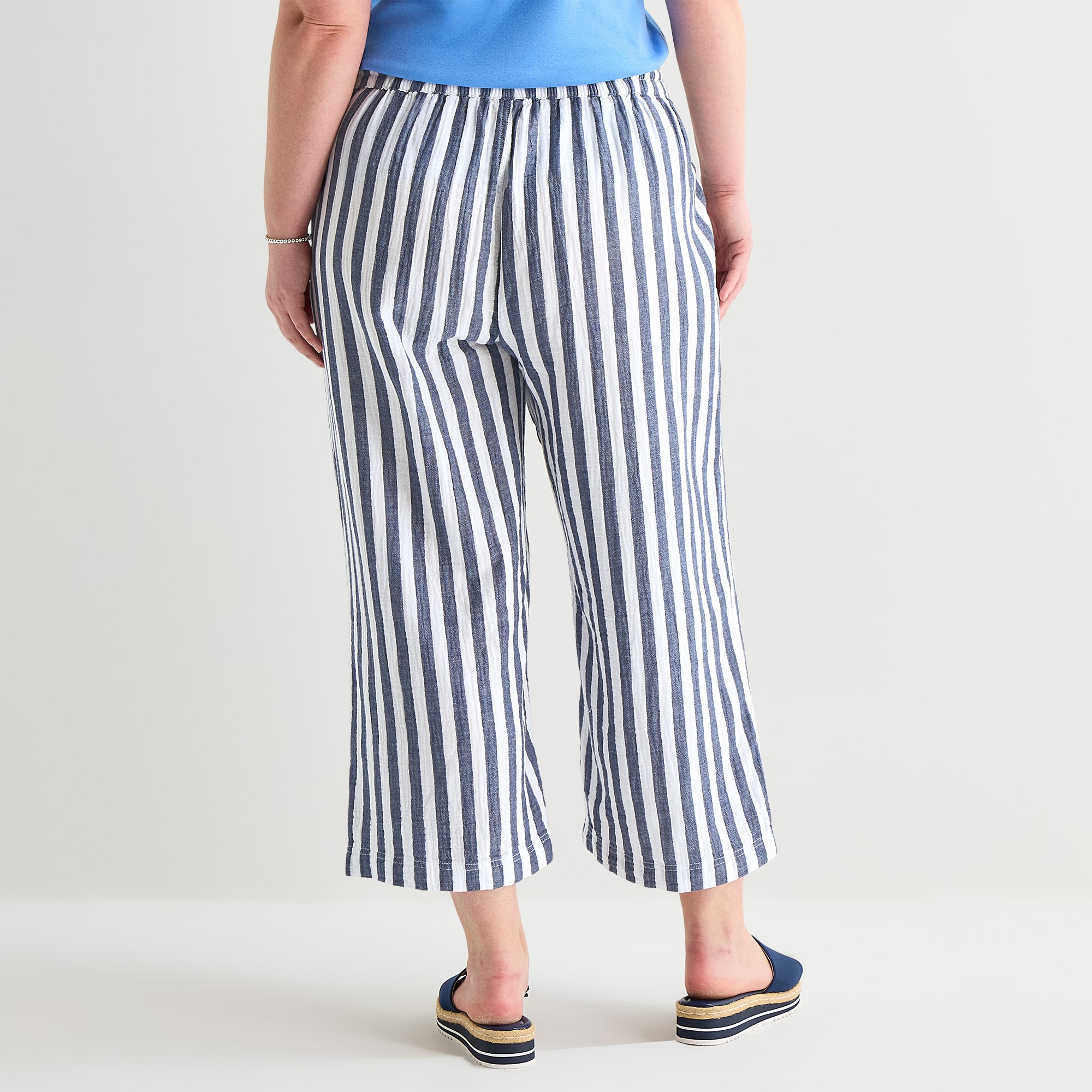 St. John's Bay Womens Plus Straight Cropped Pant