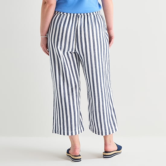 St. John's Bay Womens Plus Straight Cropped Pant