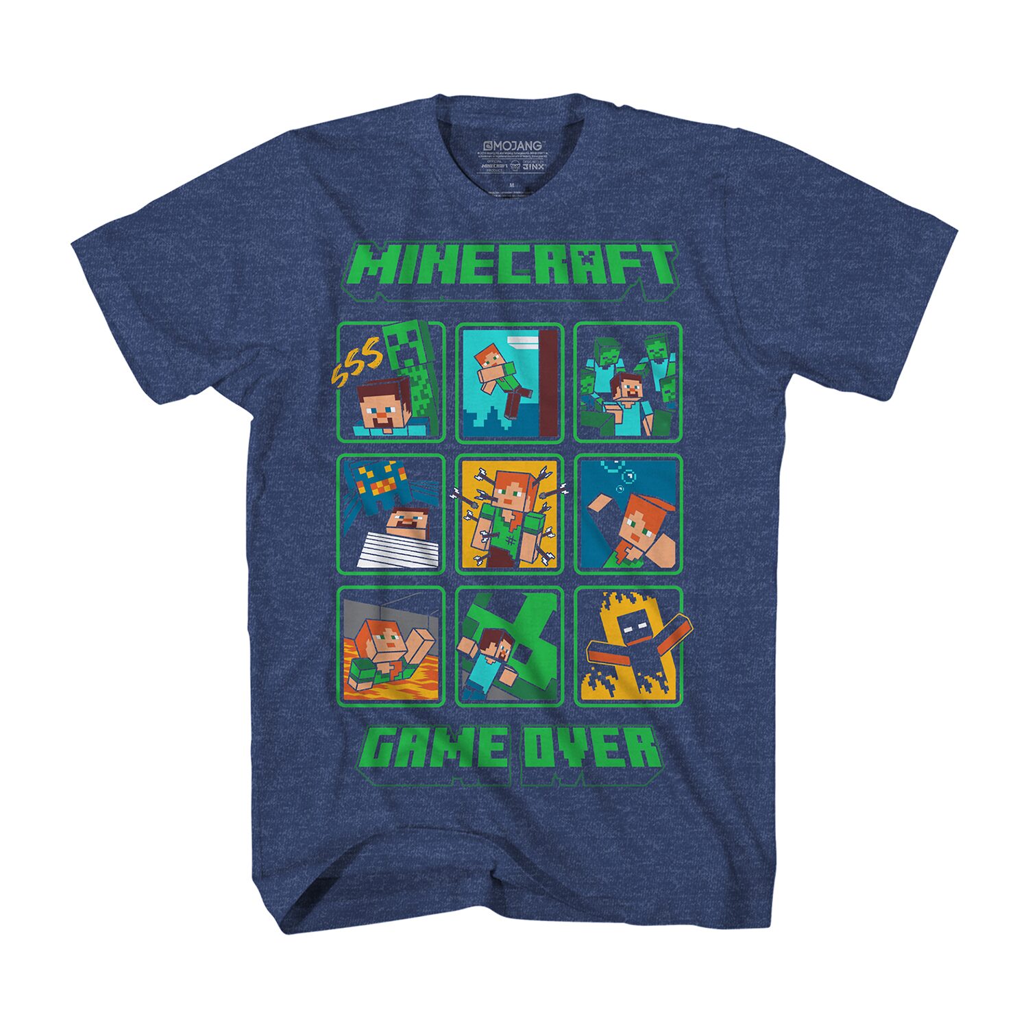 Little & Big Kid Boys Crew Neck Short Sleeve Regular Fit Minecraft Graphic T-Shirt