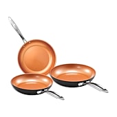 Gotham Steel Pro Hard Anodized 3-pc. Nonstick Ceramic Frying Pan Set