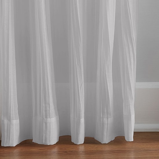 Elrene Home Fashions Jolie Crushed Tie Top Sheer Single Curtain Panel