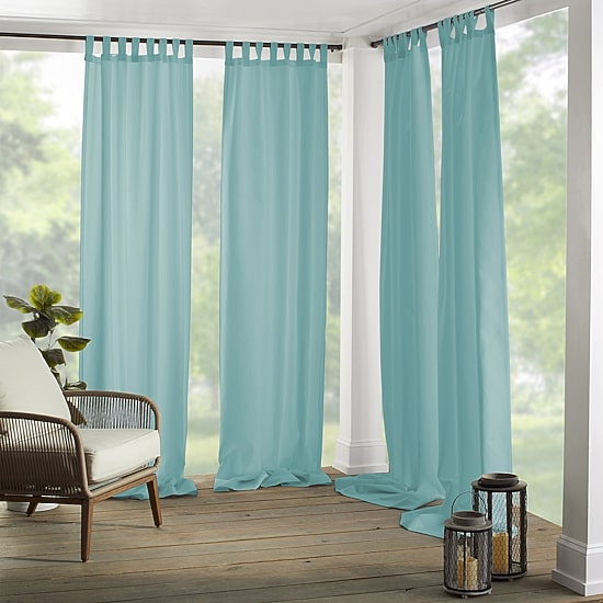 Threadmade Matine Upf 50+ Tab Top Light-Filtering Single Outdoor Curtain Panel