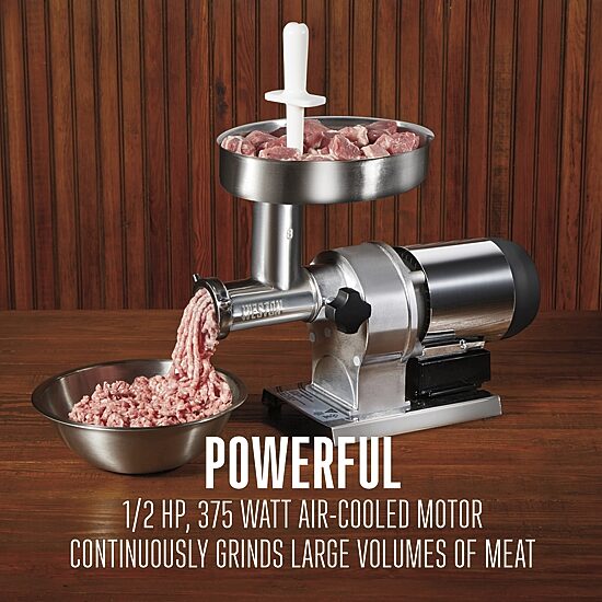 Weston Butcher Series #8 Meat Grinder And Sausage Stuffer