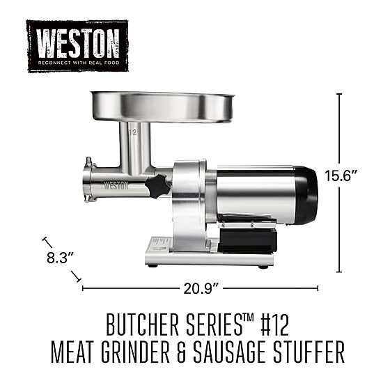 Weston Butcher Series #12 Meat Grinder And Sausage Stuffer