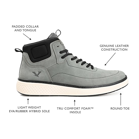 Territory Mens Roam Flat Heel Lace-Up Boots