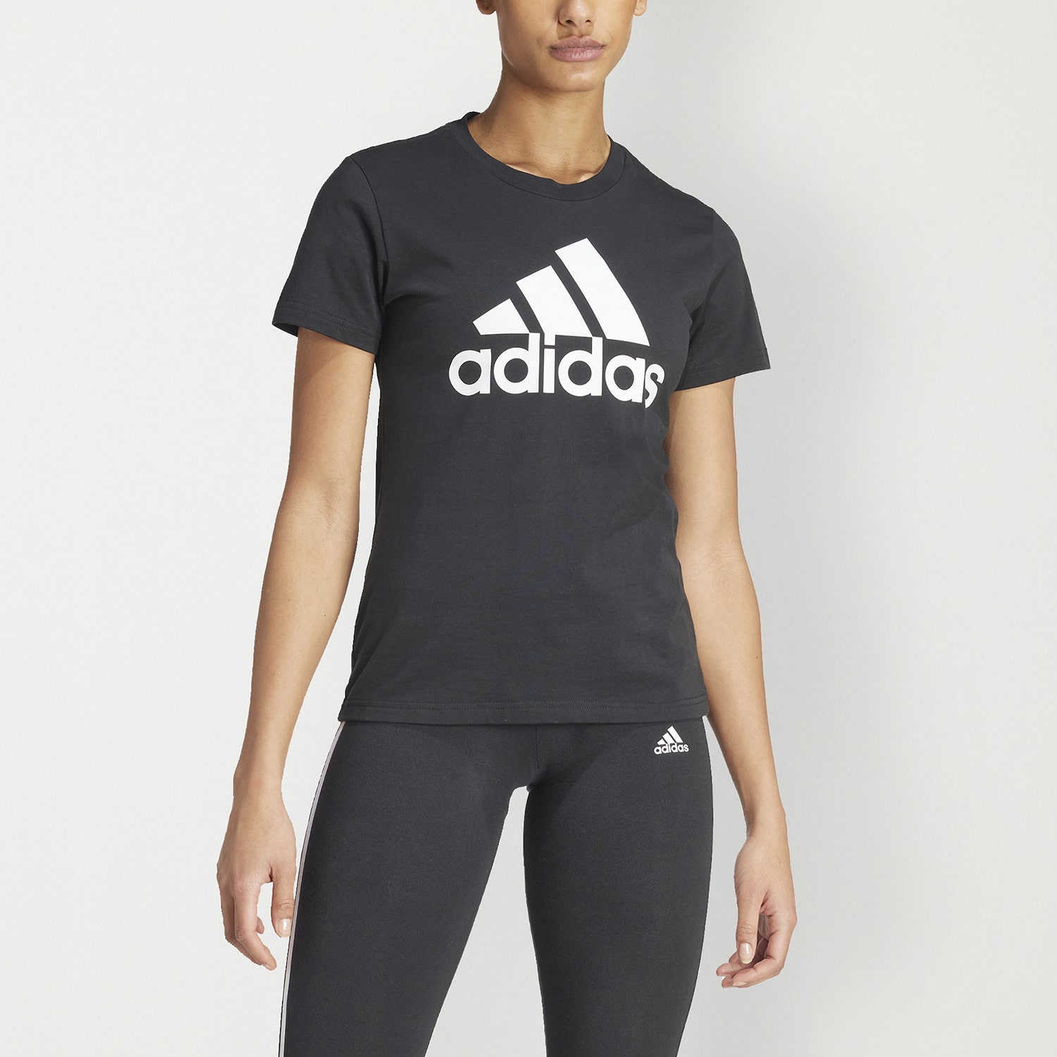 adidas Womens Crew Neck Short Sleeve Active T-Shirt