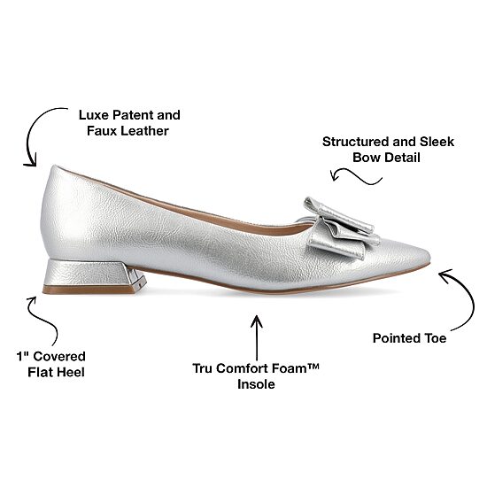 Journee Collection Ophelia Womens Pointed Closed Toe Ballet Flats