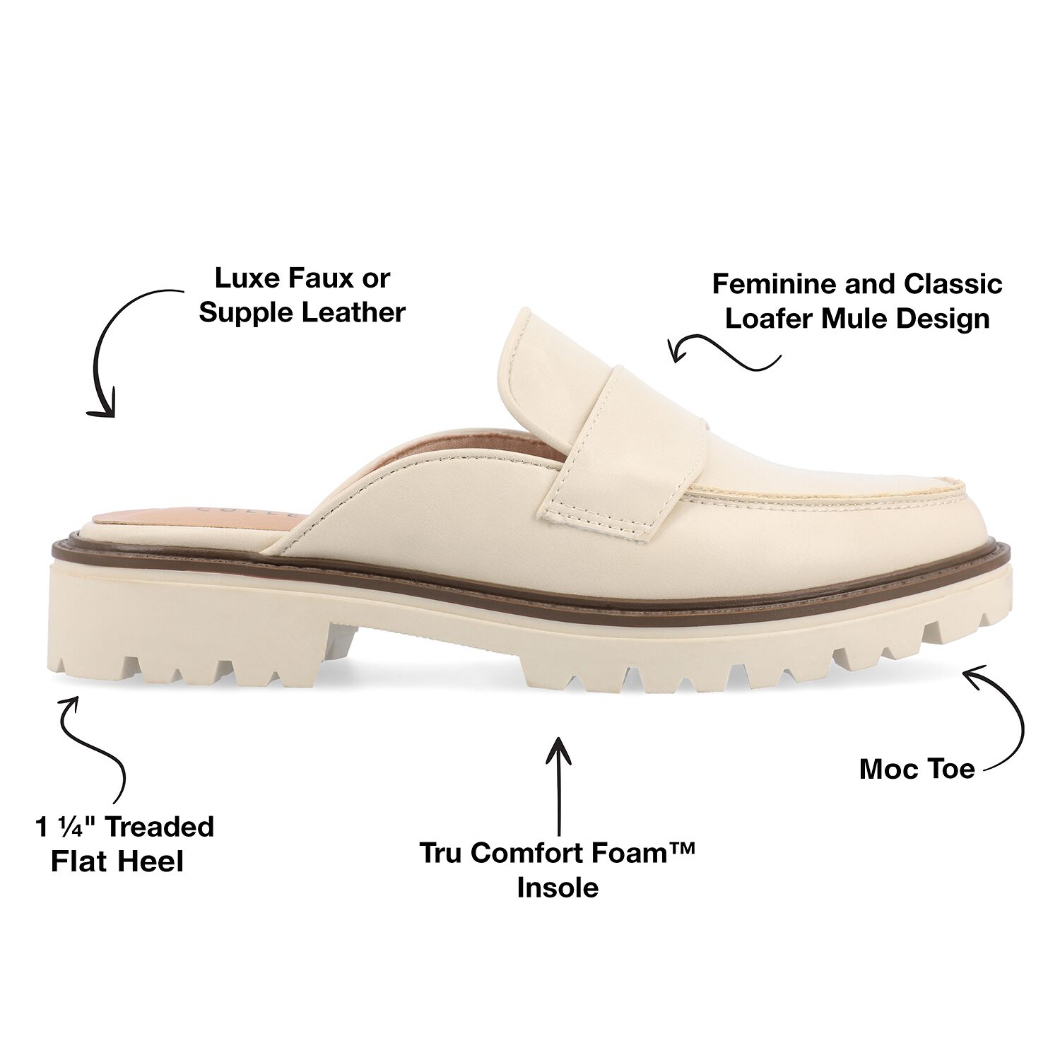 Journee Collection Miycah Womens Moc Closed Toe Slip-On Shoe