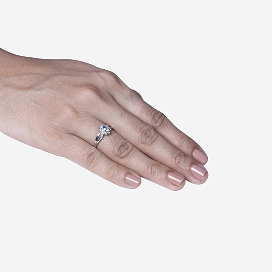 Limited Quantities! Womens Diamond Accent Genuine Blue Topaz Sterling Silver Round Cocktail Ring