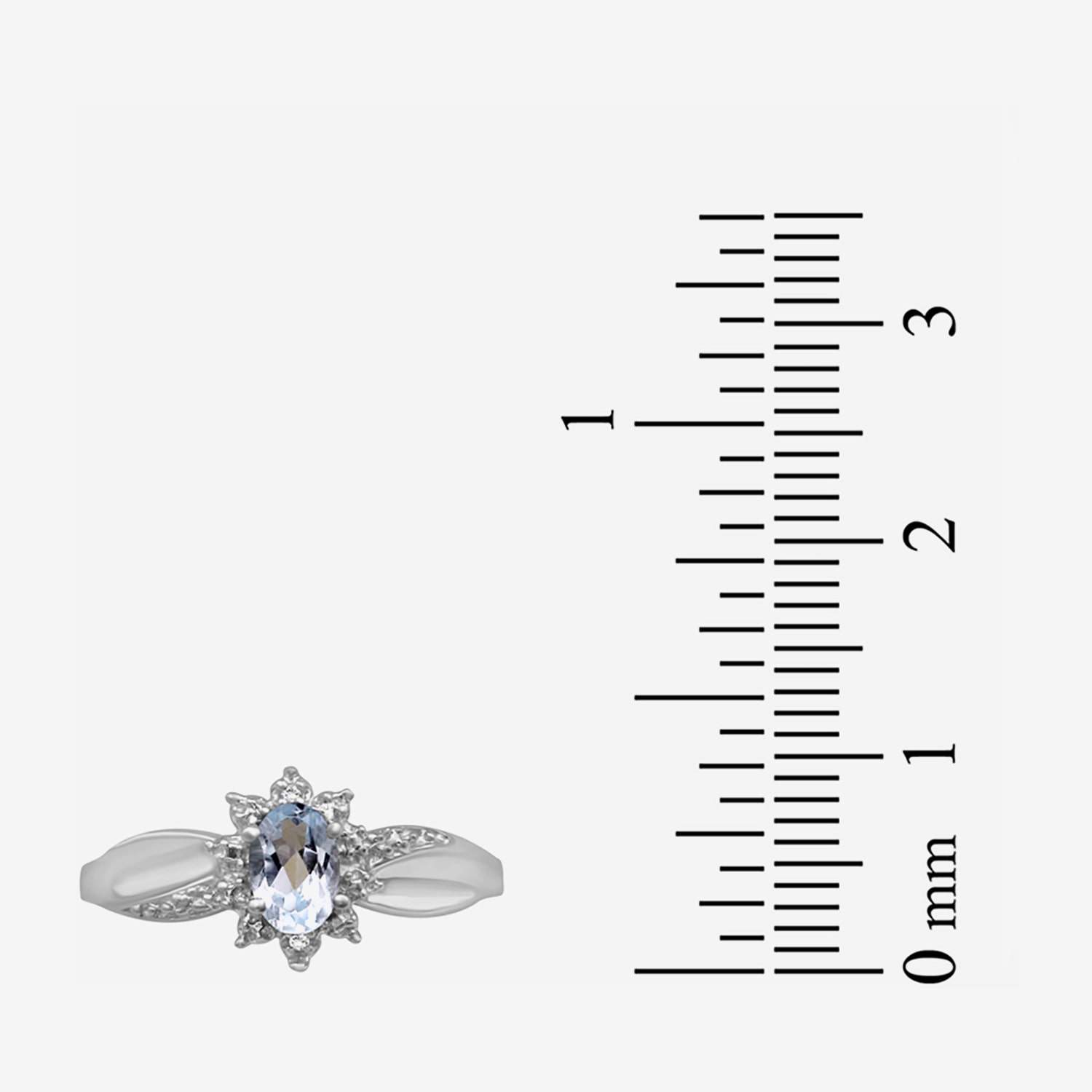 Limited Quantities! Womens Diamond Accent Genuine Blue Topaz Sterling Silver Round Cocktail Ring